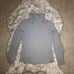 NWOT Gray Funnel Neck Satva Workout Jacket Sz S